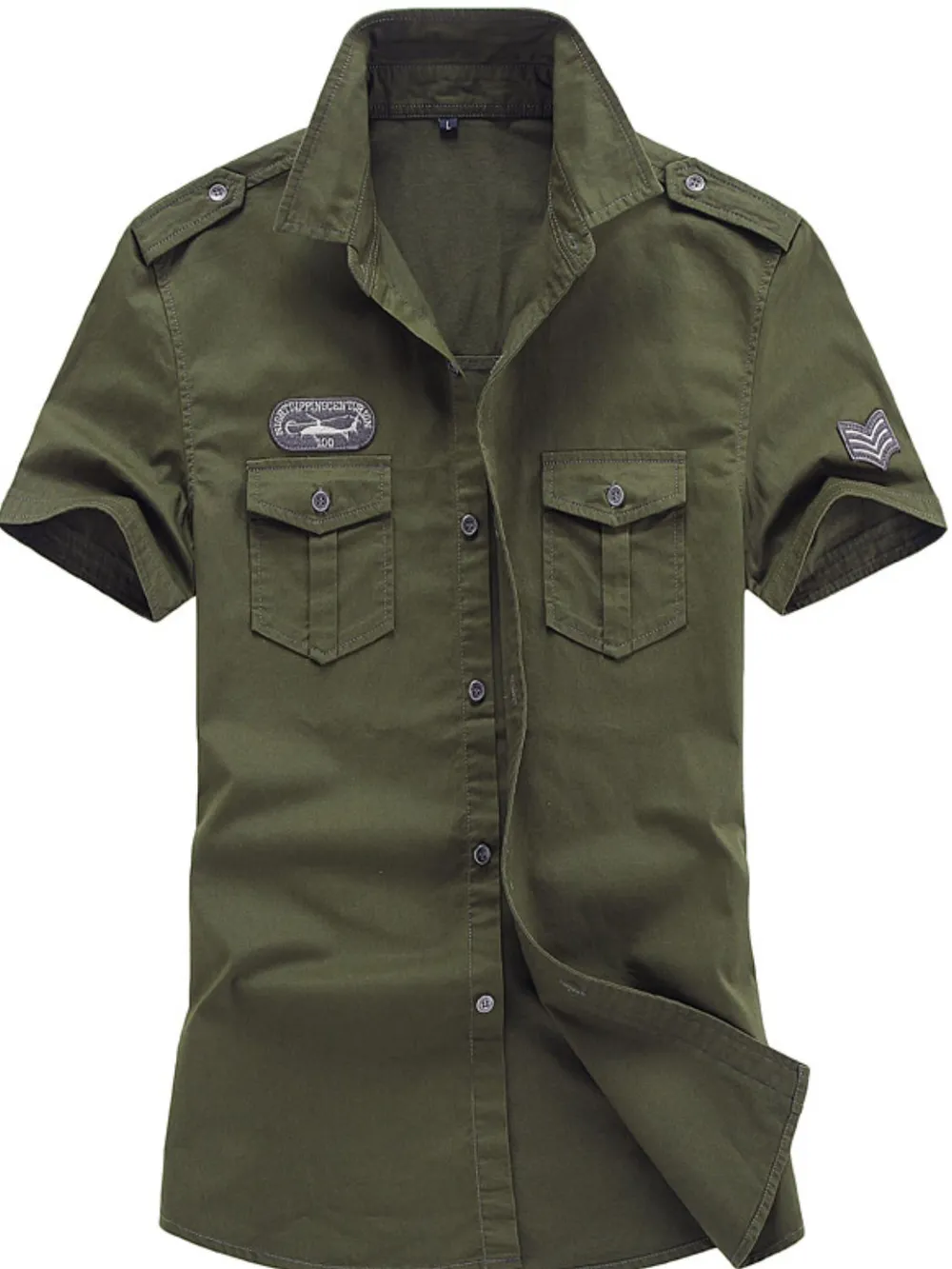Men's Plus Size Collared Neck Short Sleeve Shirt