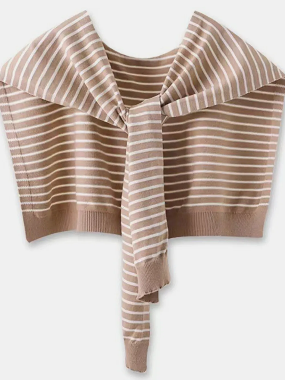 Striped Contrast Knit Wrap, image 4