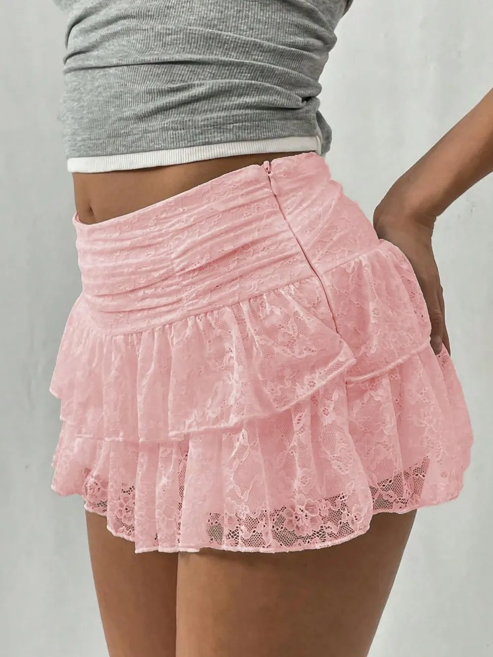 Lace Layered Mini Skirt, image 12
