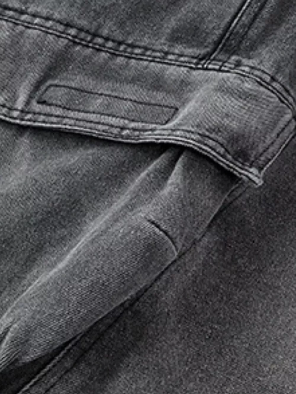 Men's Vintage Wash Cargo Demin Shorts, image 7