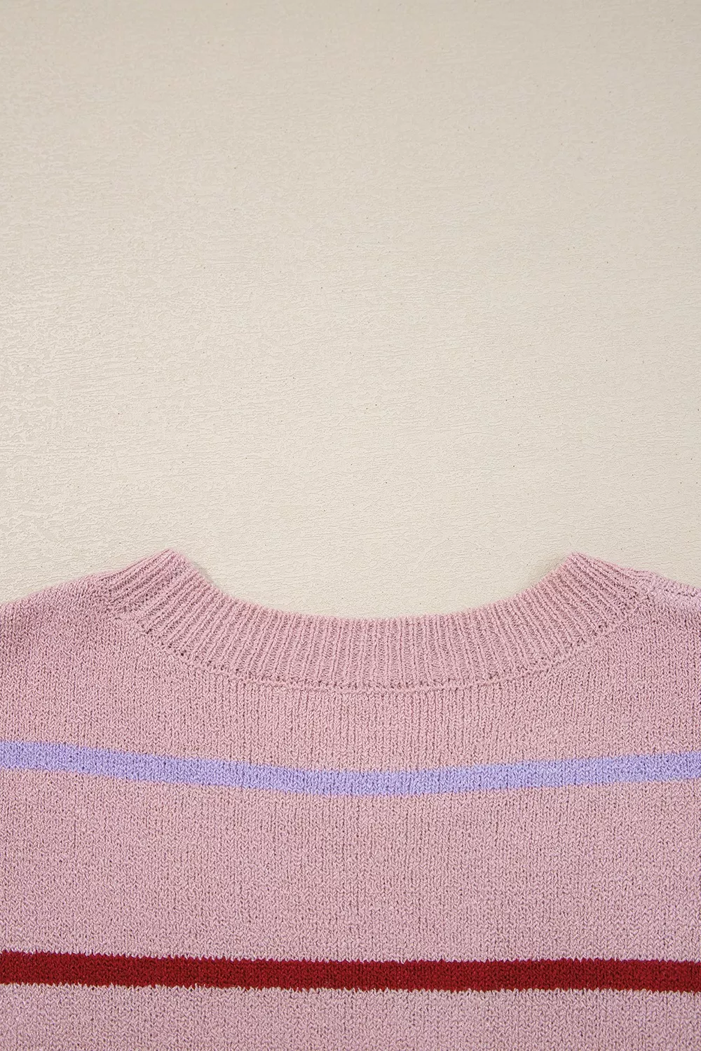 Striped Drop Shoulder Long Sleeve Sweater, image 6