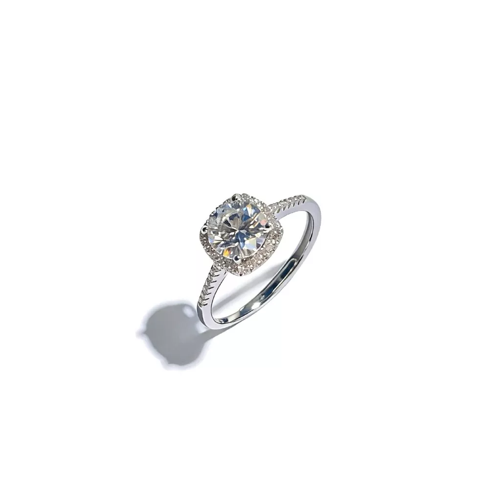 1 Carat Moissanite 925 Sterling Silver Ring, image 4