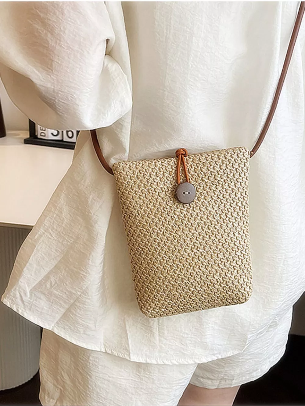 Straw Woven Crossbody Bag, image 14