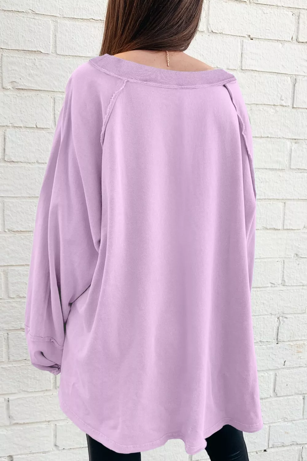 Oversized Washed Crewneck Sweatshirt, image 4
