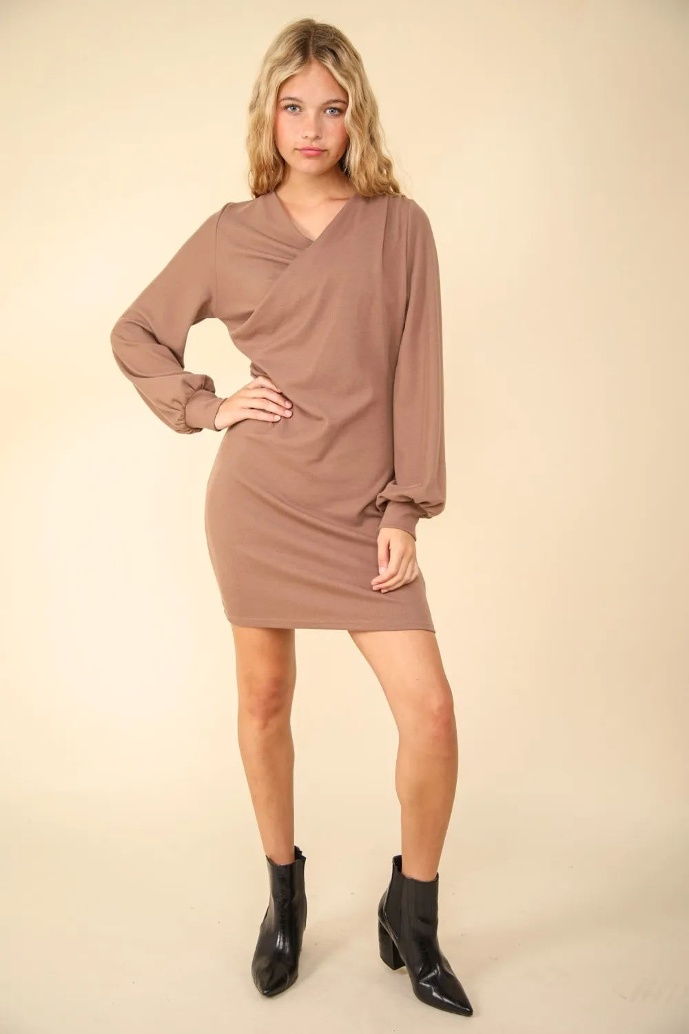 Ruched Detail Bodycon Mini Dress, image 5