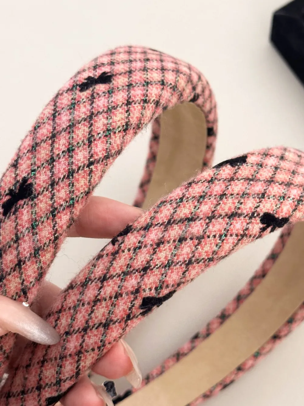 Plaid Bow Wide Headband, image 2