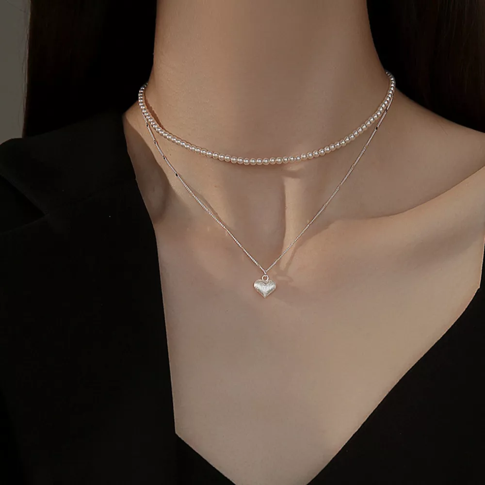 925 Sterling Silver Heart Necklace, image 3