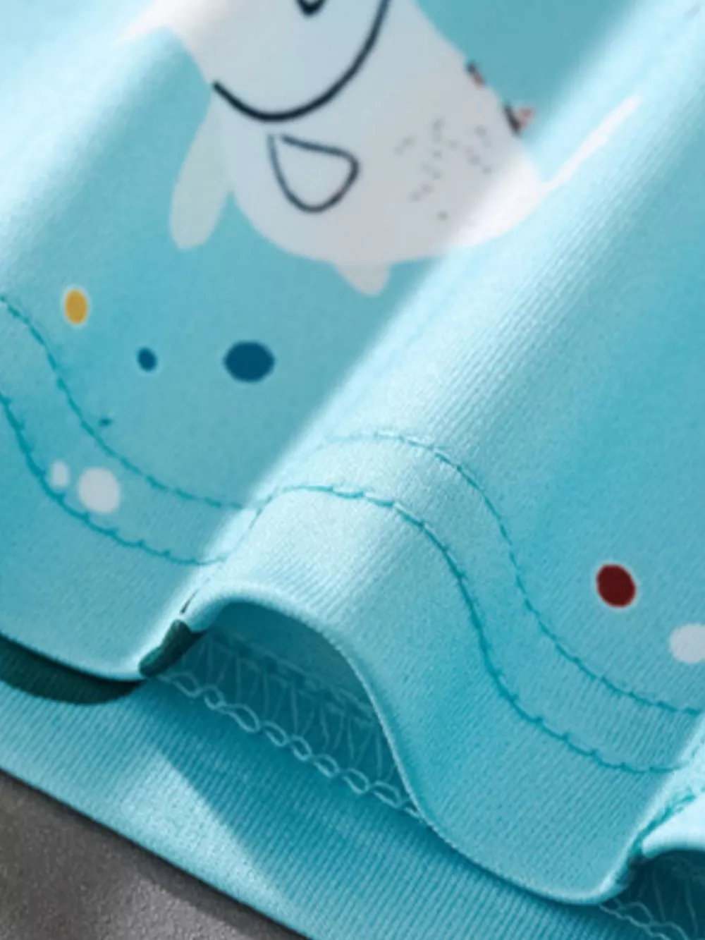 Children's Turtle Print Round Neck Tee and Shorts Set, image 4