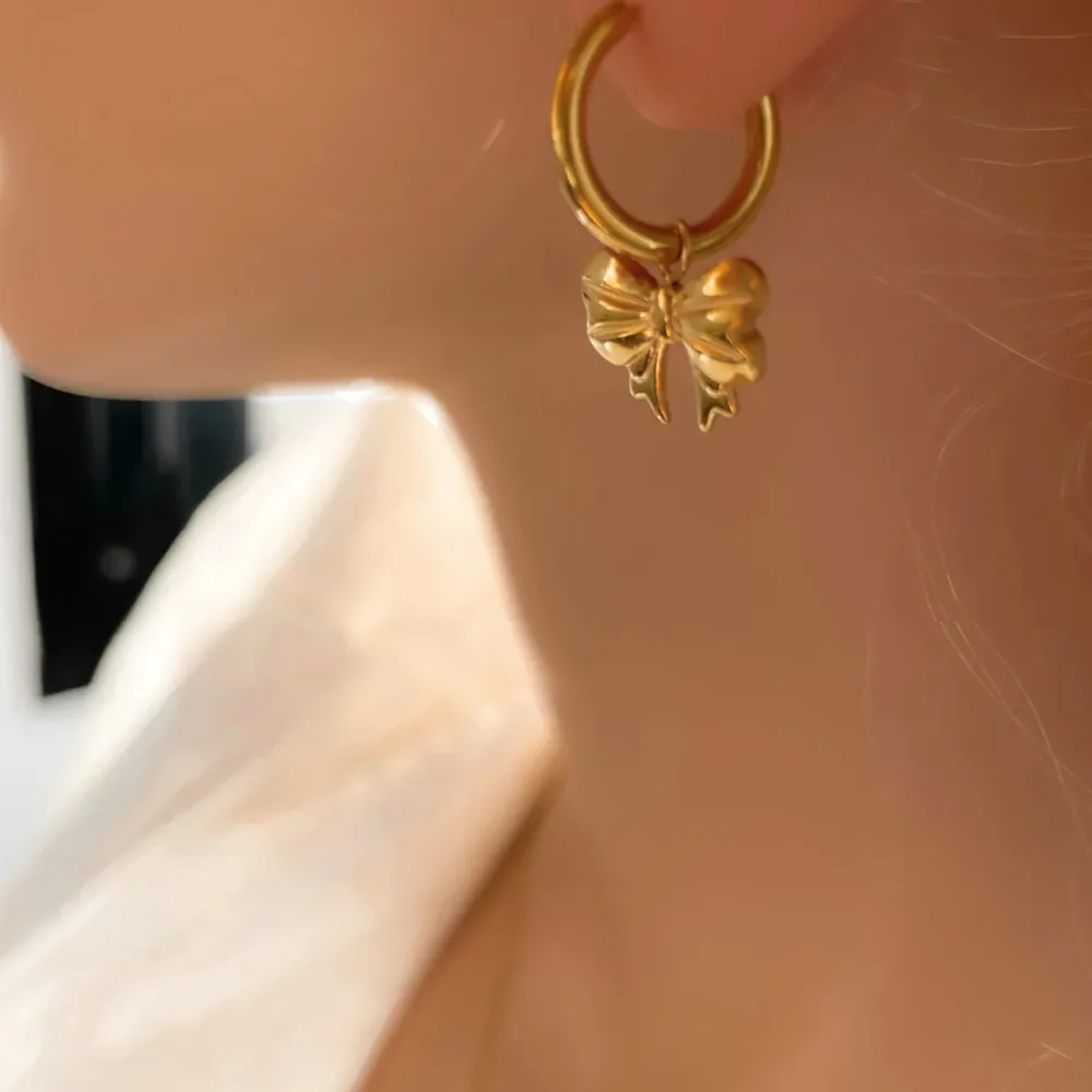 18K Gold-Plated Bow Earrings, image 5