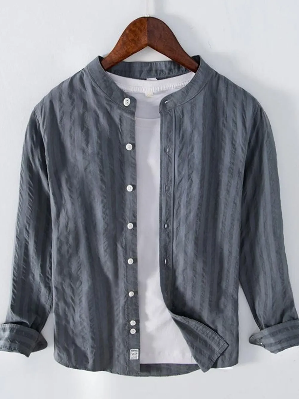 Men's Plus Size Button Up Long Sleeve Shirt, image 11
