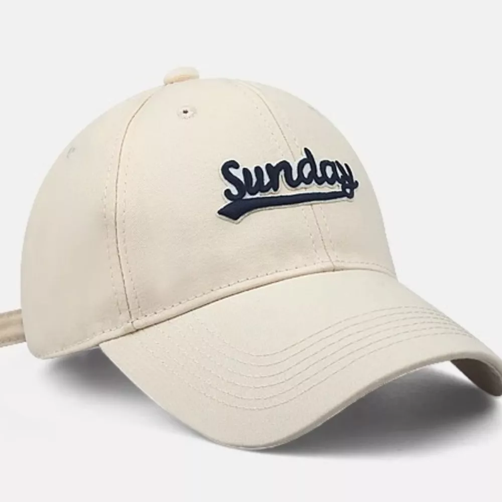 Casual "Sunday" Embroidered Baseball Cap, image 2