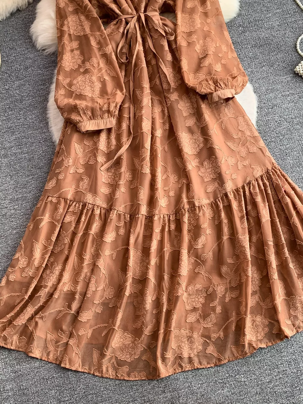 Tie Waist Long Sleeve Dress, image 17