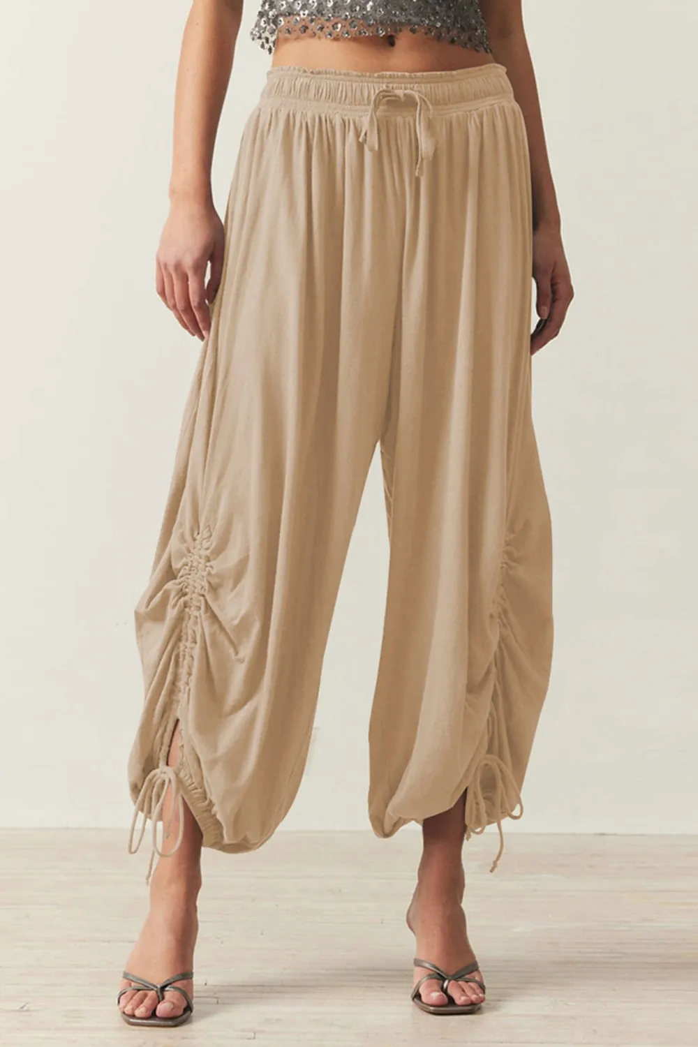 Drawstring Ruched Pants, image 7