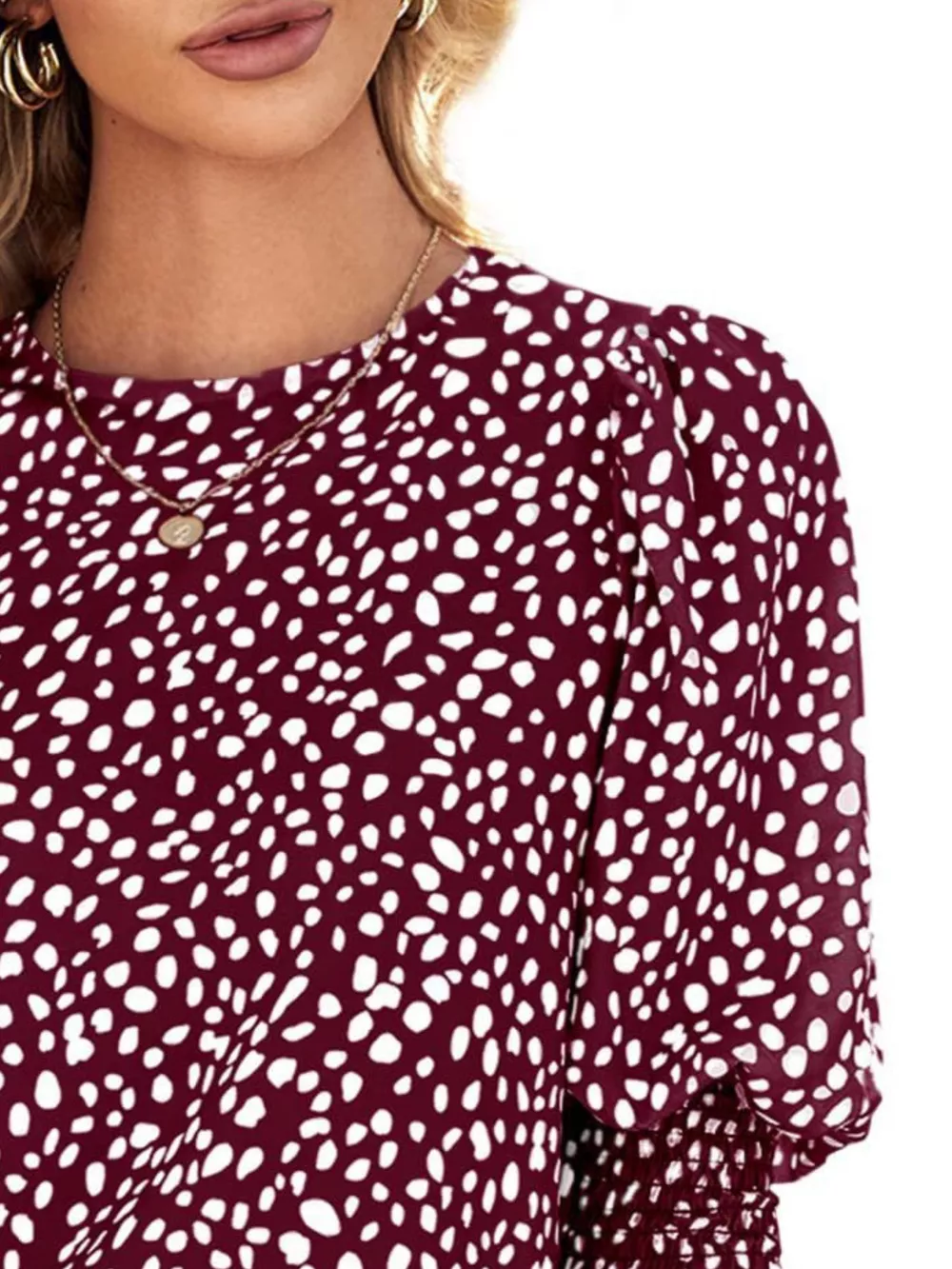 Animal Print Half Sleeve Blouse, image 14
