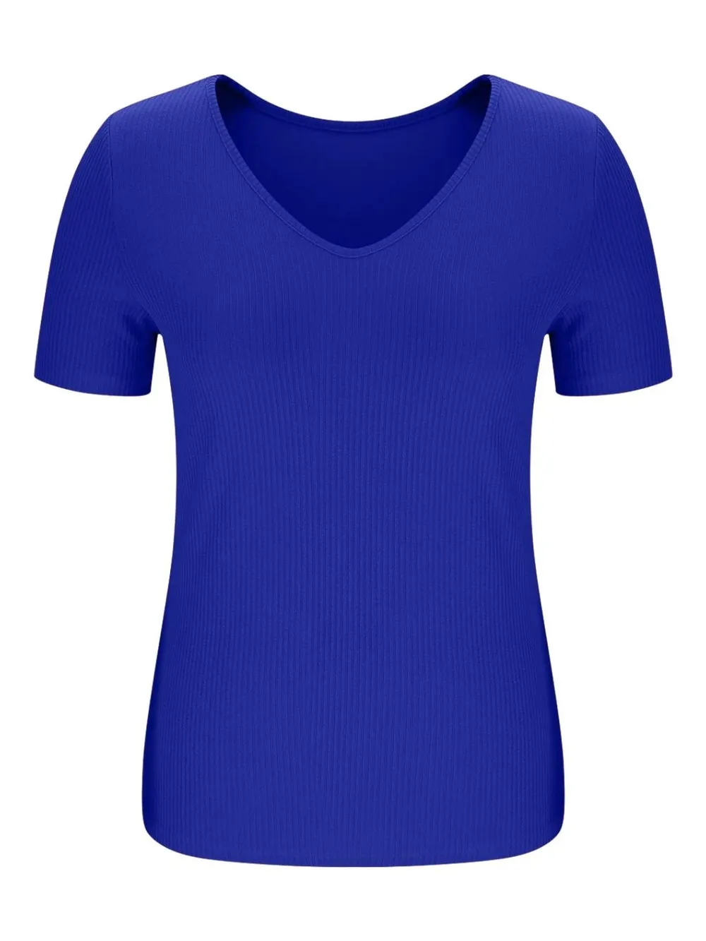 Solid V-Neck Short Sleeve T-Shirt, image 11