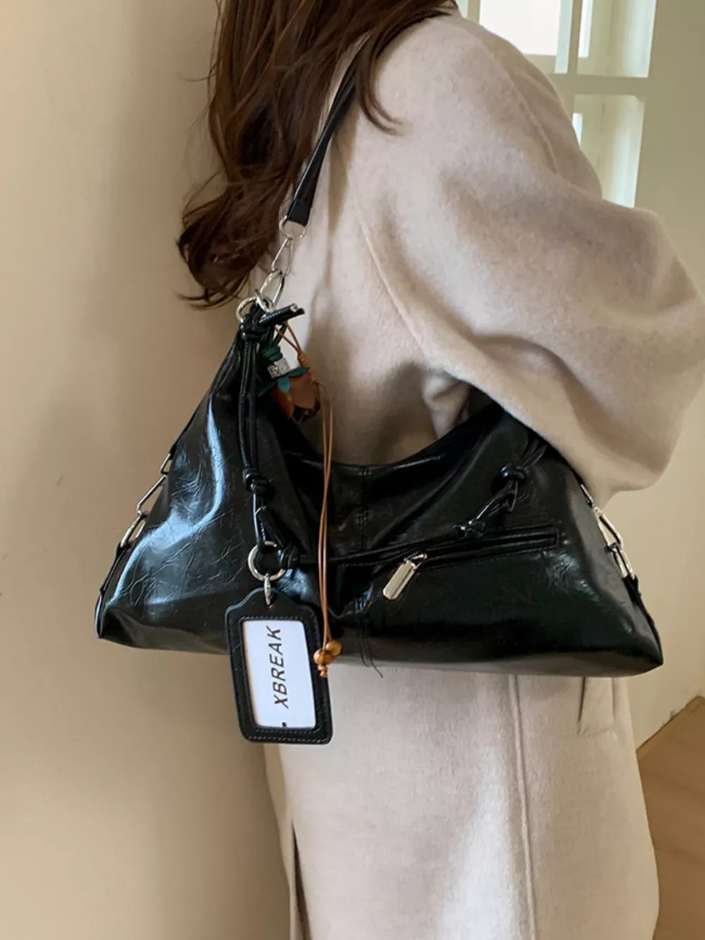 Vintage Style PU Leather Shoulder Bag, image 2