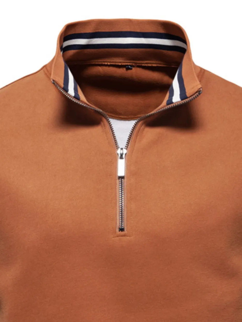 Men's Color Block Long Sleeve Polo, image 3