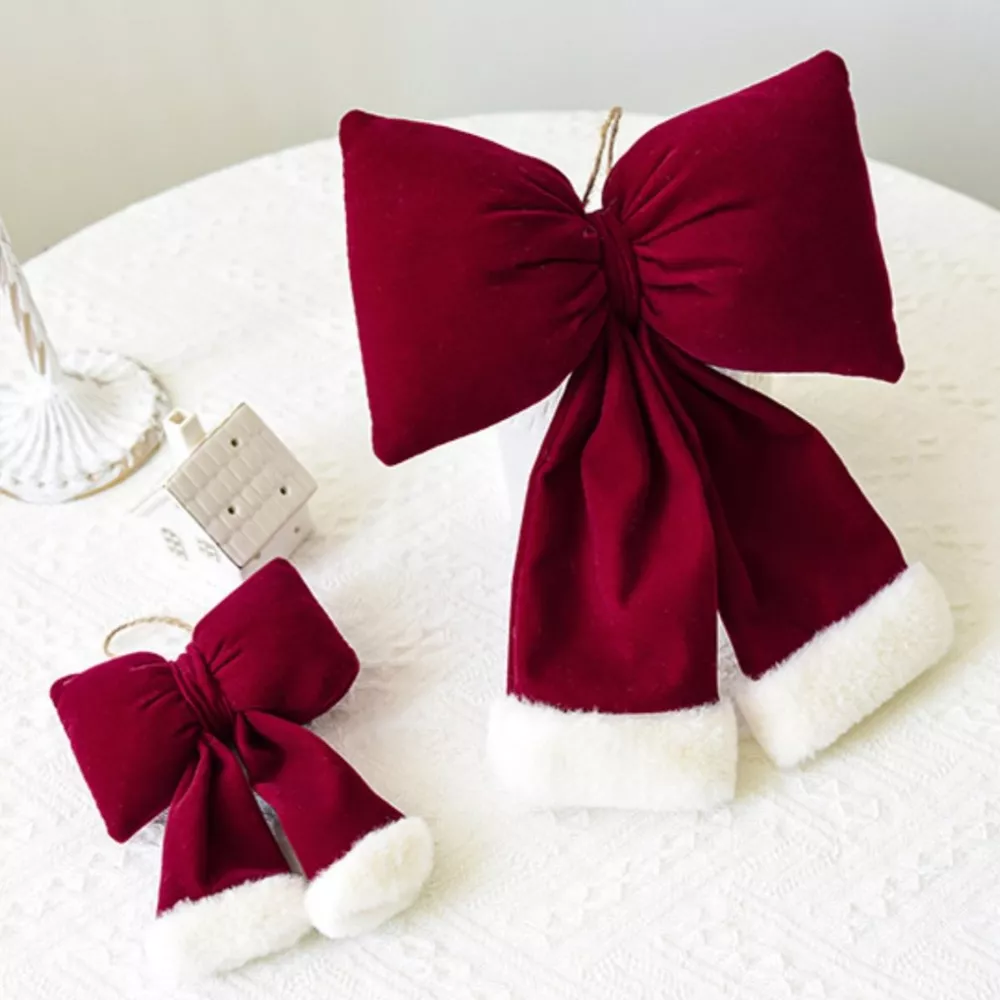 Christmas Velvet Bow Hanging Ornament, image 3