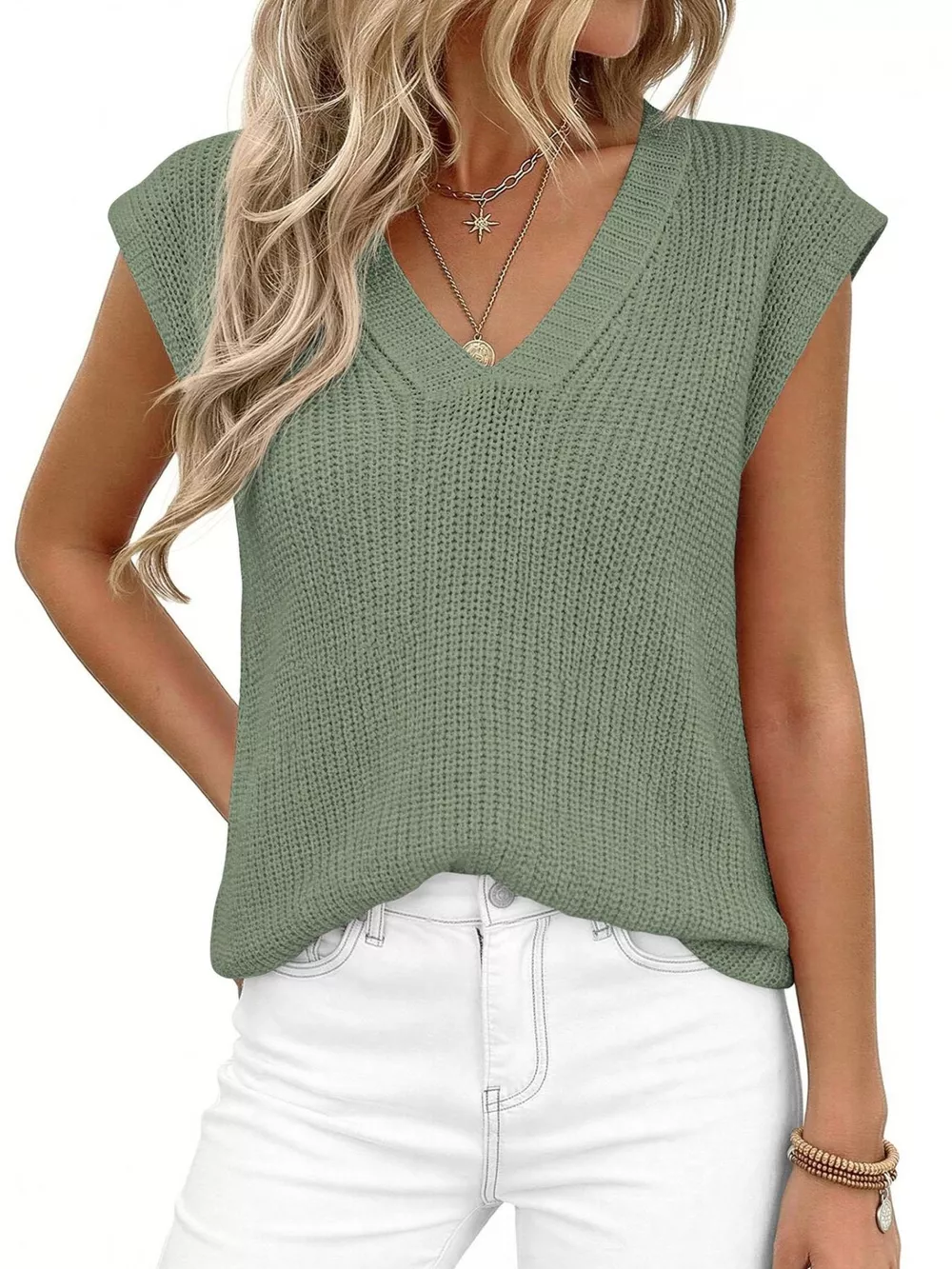 V-Neck Sweater Vest, image 17