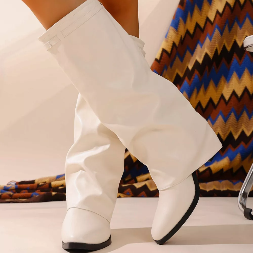 Point Toe Block Heels Boots, image 4