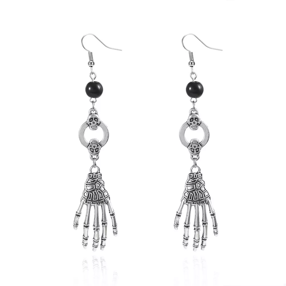 Halloween Skeleton Hand Drop Earrings, image 5