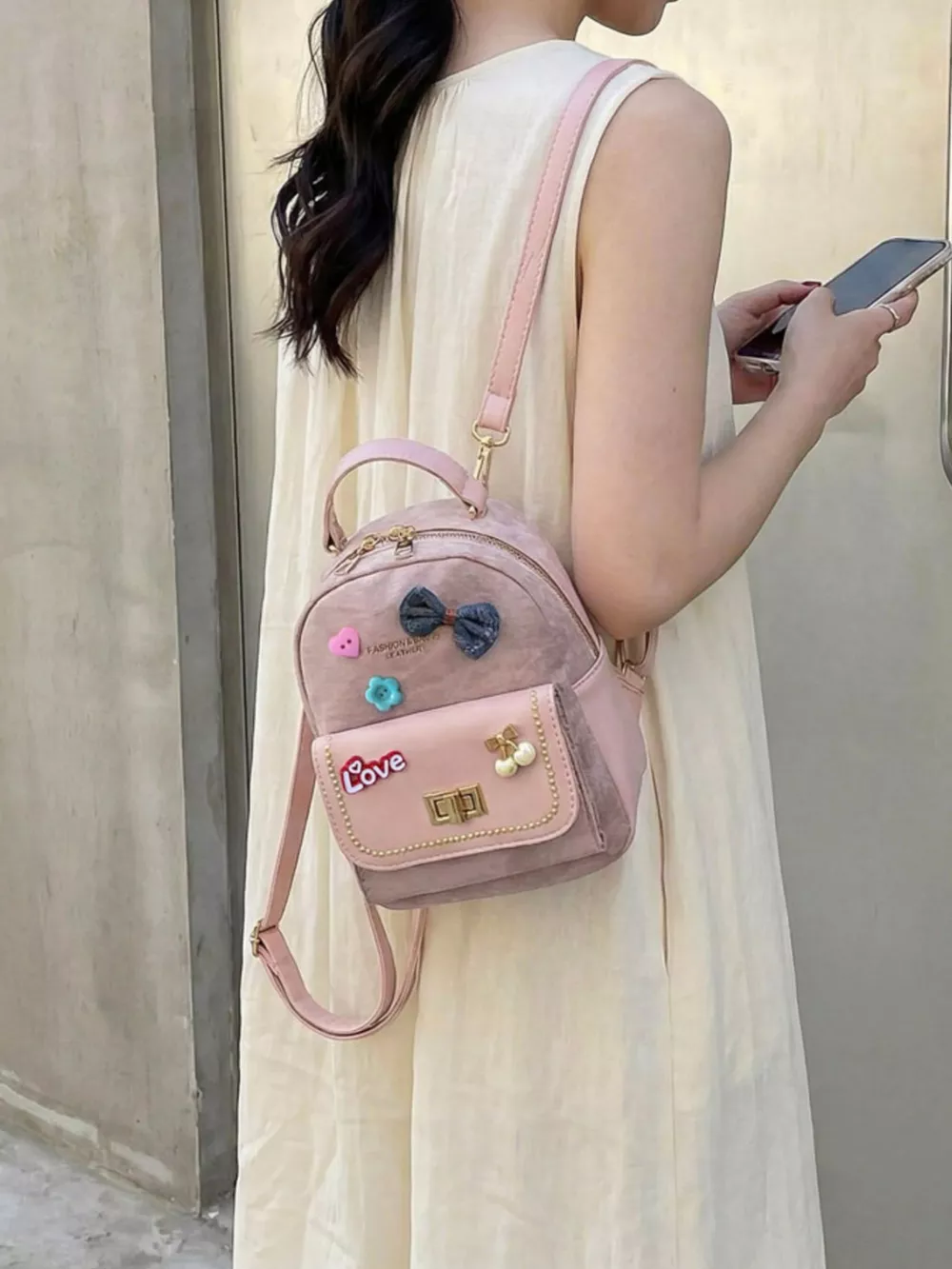 PU Leather Backpack Bag, image 4