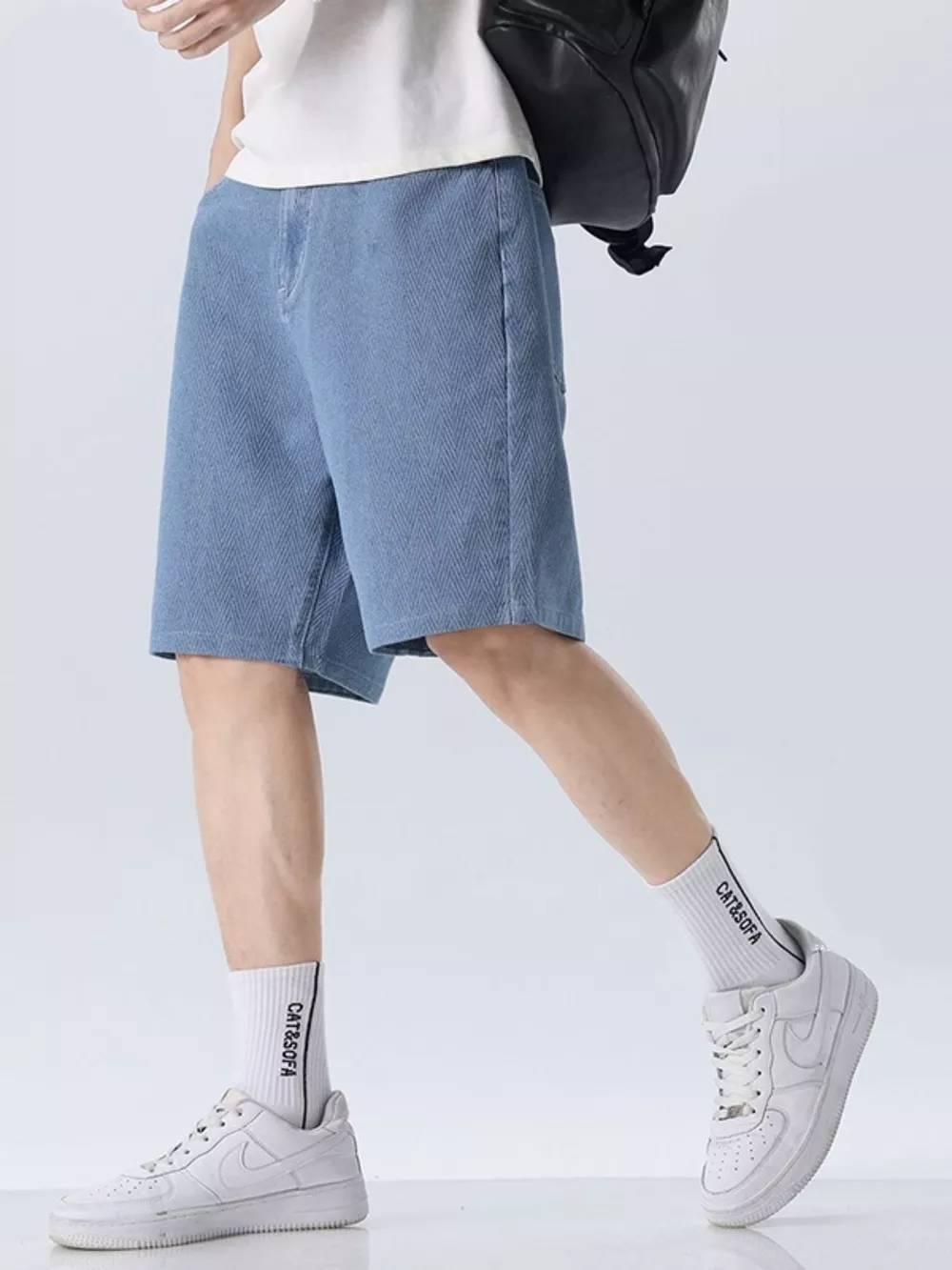 Men's Loose Fit Denim Shorts, image 3