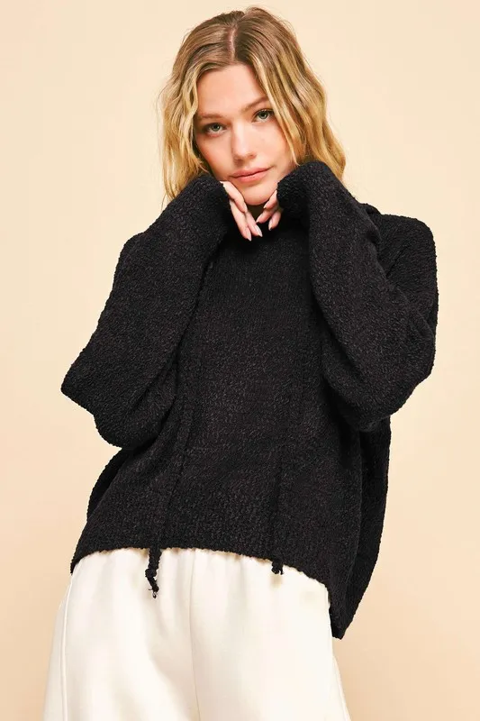 Drop Shoulder Long Sleeve Hooded Sweater, image 4