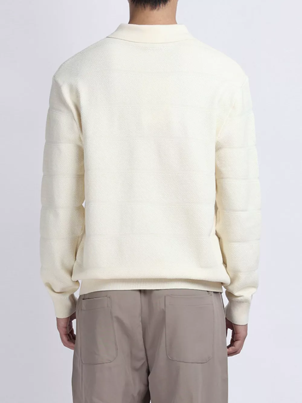 Men's Plus Size Button Detail Long Sleeve Knit Top, image 2