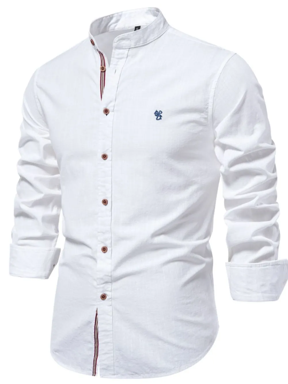 Men's Full Size Button Down Embroidered Shirt Plus Size, image 5