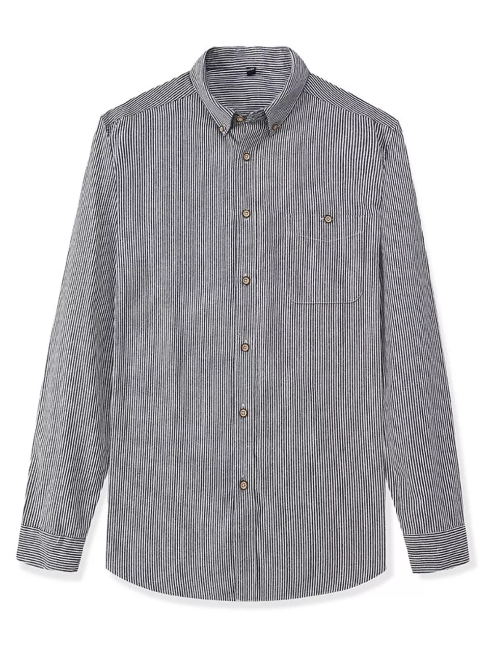 Men's Full Size Casual Striped Corduroy Shirt Plus Size