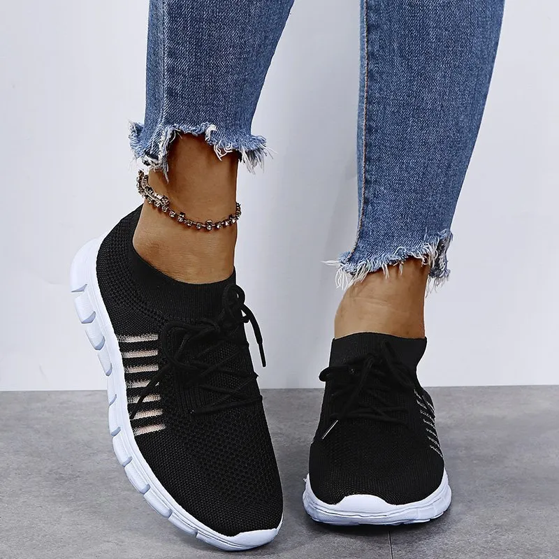 Breathable Mesh Lace Up Sneakers, image 6