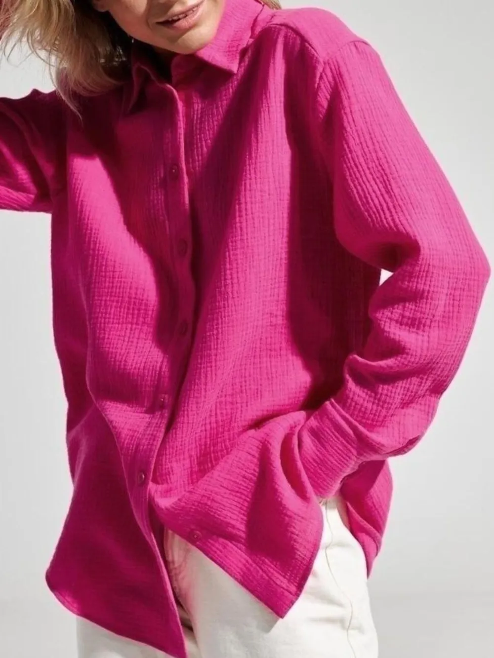 Button Up Long Sleeve Texture Shirt, image 2