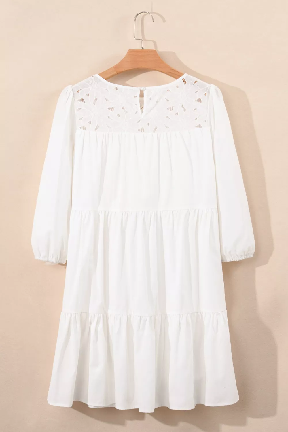 3/4 Sleeve Tiered Mini Dress, image 4