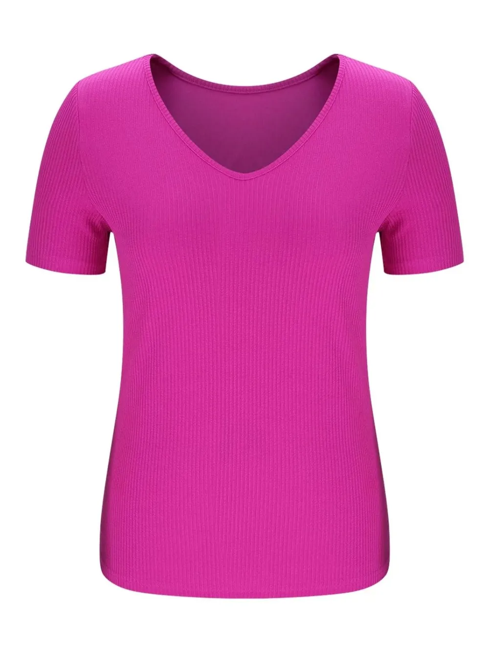 Solid V-Neck Short Sleeve T-Shirt, image 15