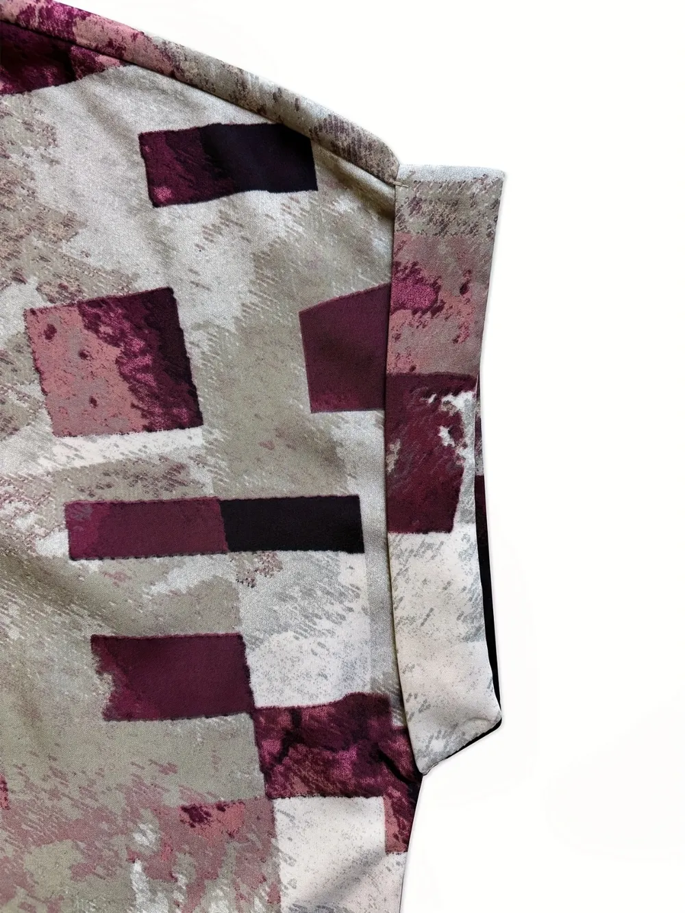 Printed Notched Short Sleeve Blouse, image 5