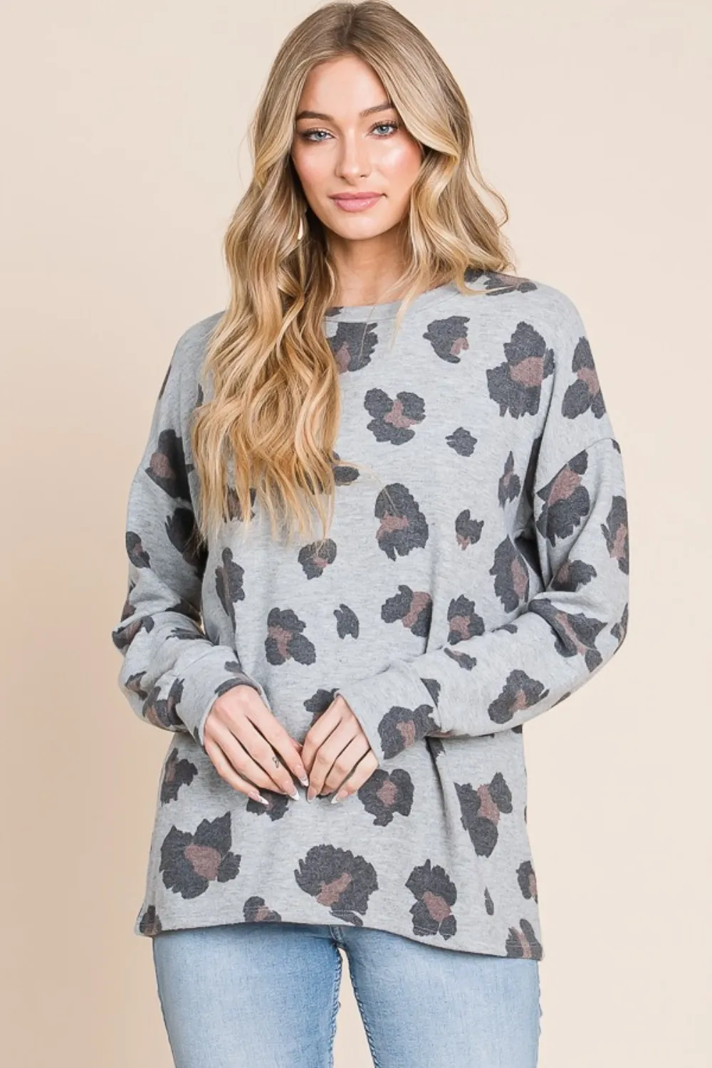 Leopard Drop Shoulder T-Shirt, image 3
