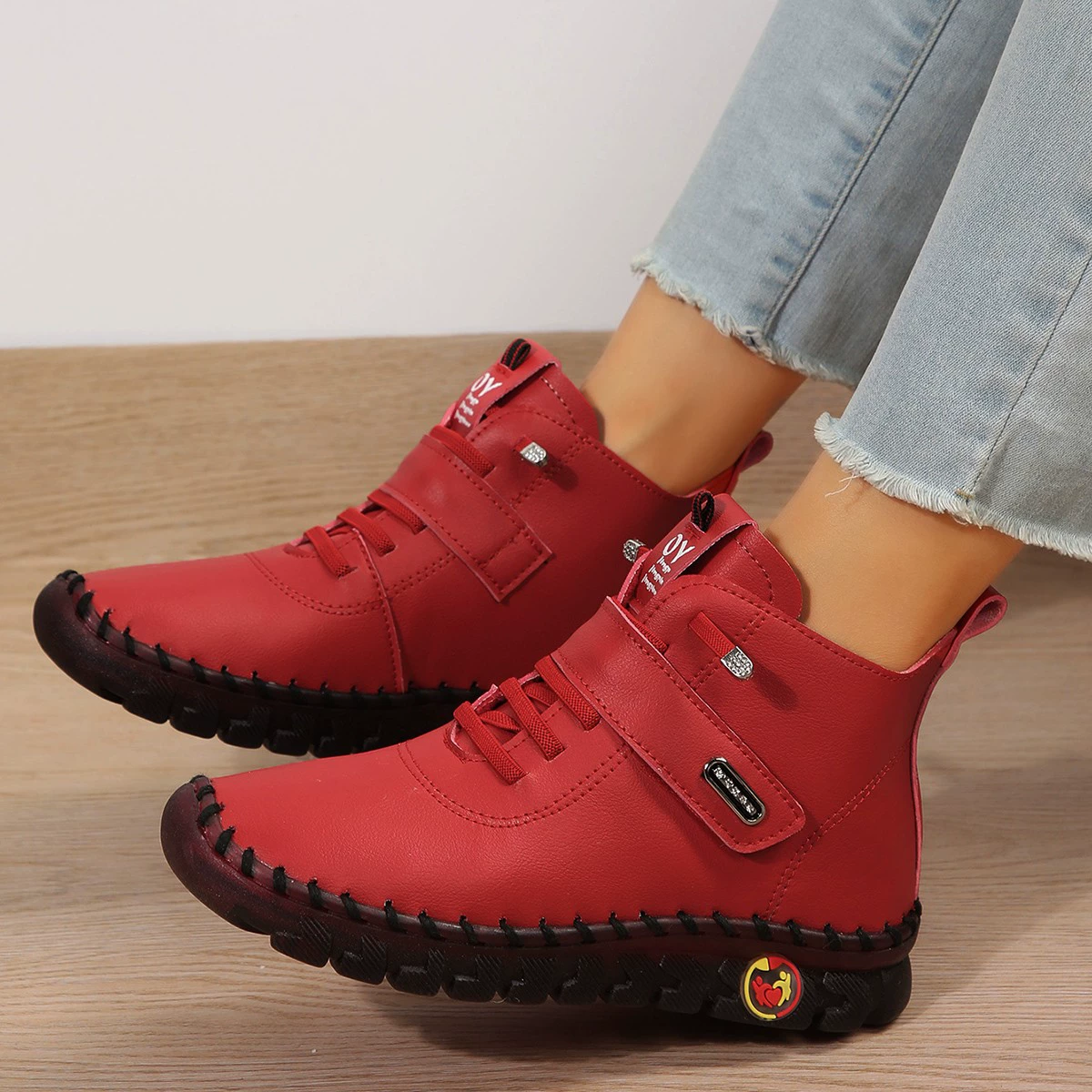 Lace Up Platform Ankle Boots, image 3