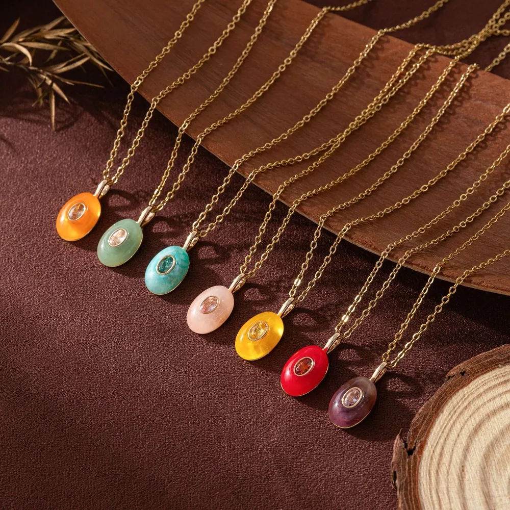 Natural Stone Pendant Necklace, image 2