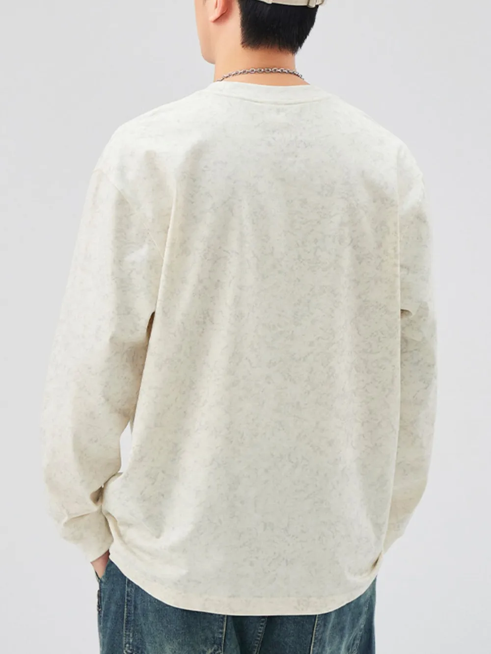 Men's Plus Size Graphic Round Neck Long Sleeve T-Shirt, image 3