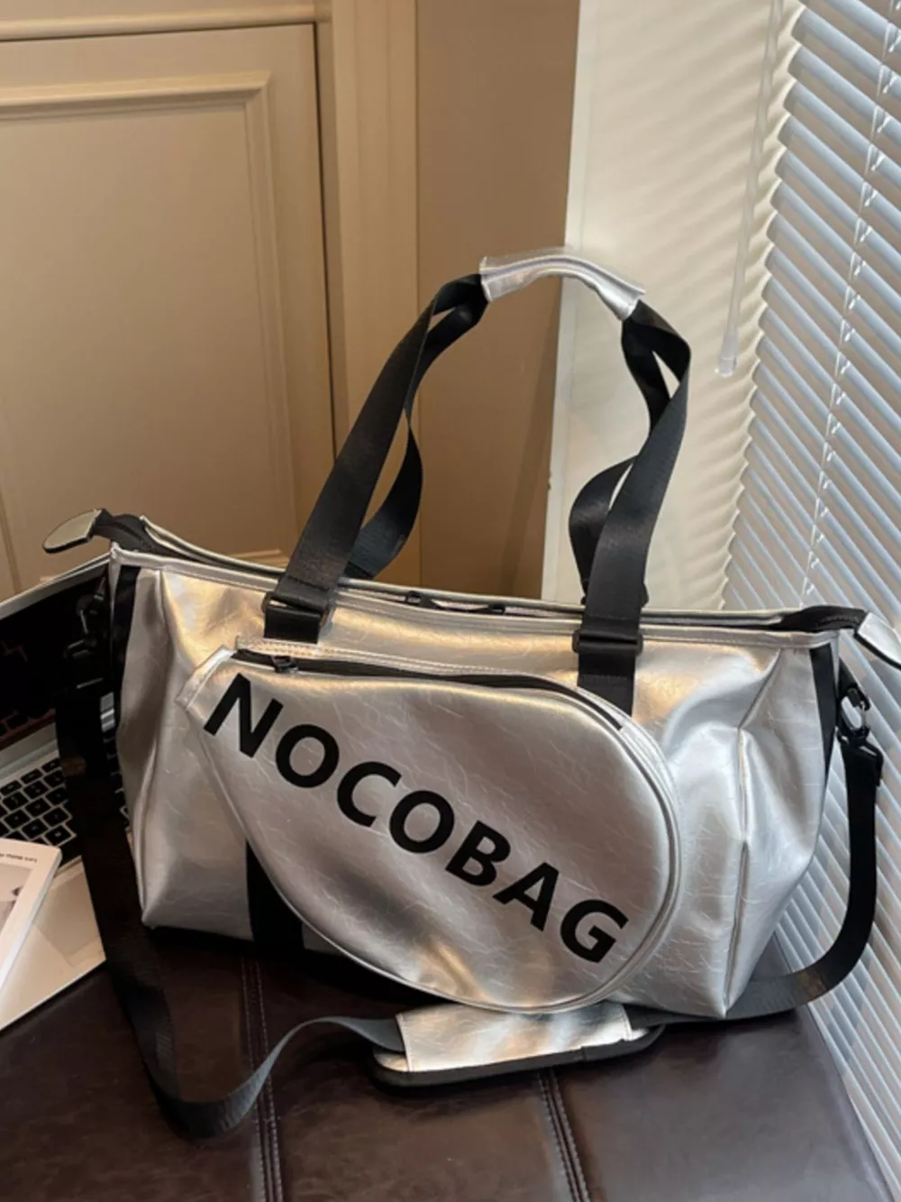 Sports Leather Duffle Bag, image 4