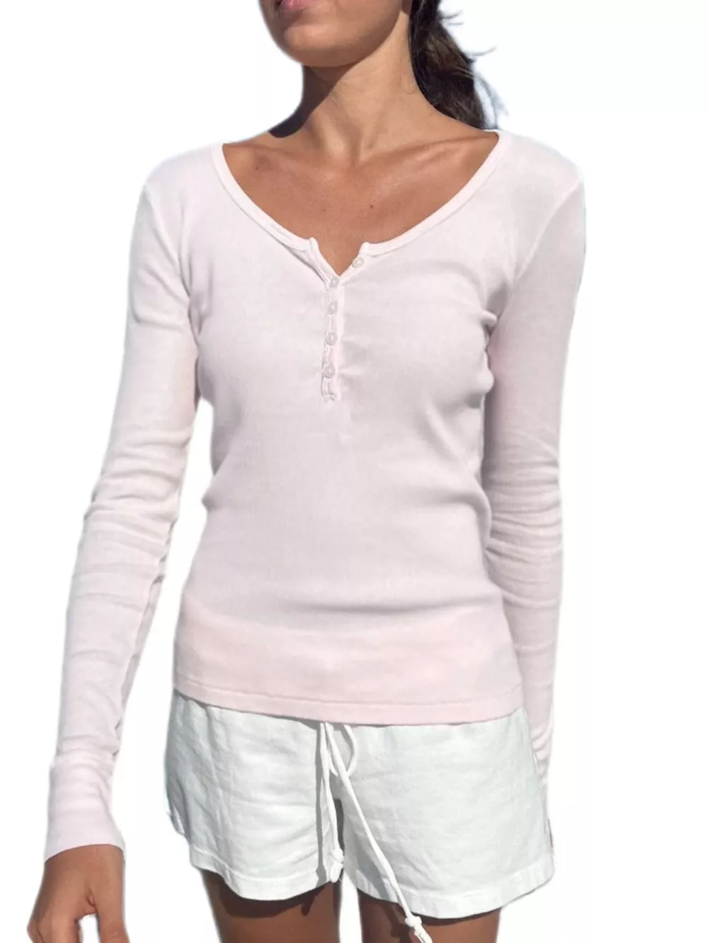 Striped Long Sleeve Henley T-Shirt, image 11