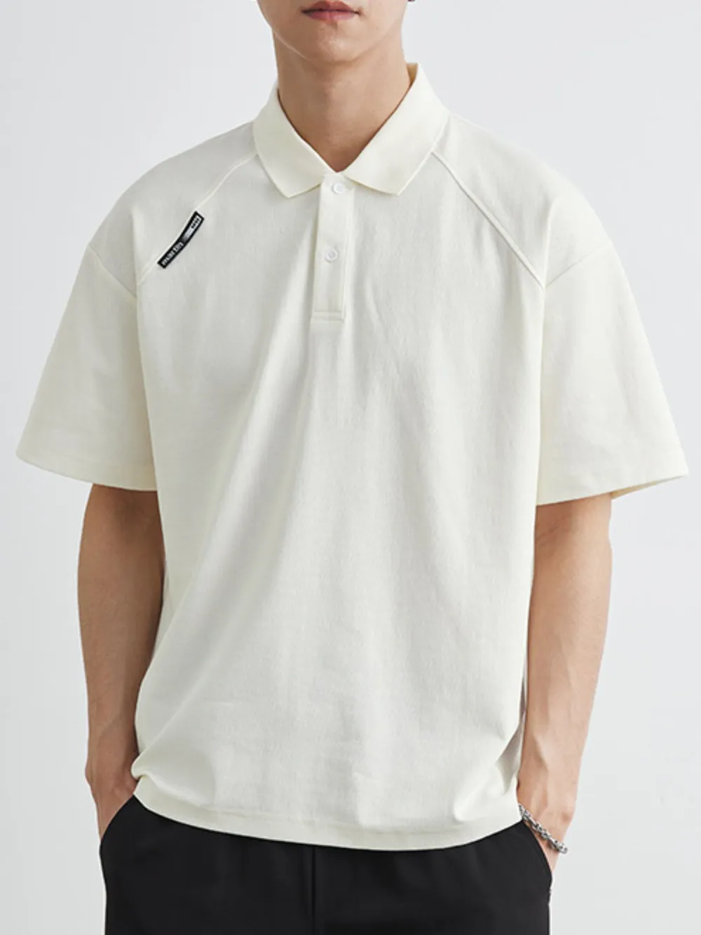Men's Plus Size Button Detail Short Sleeve Polo