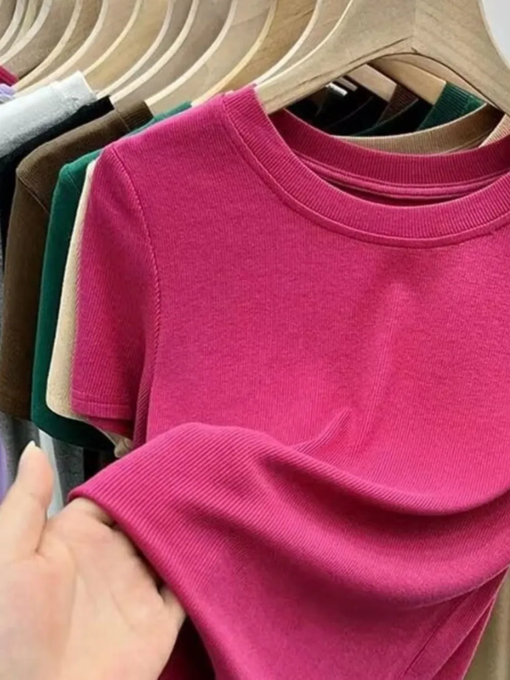 Crew Neck Short Sleeve T-Shirt, image 7