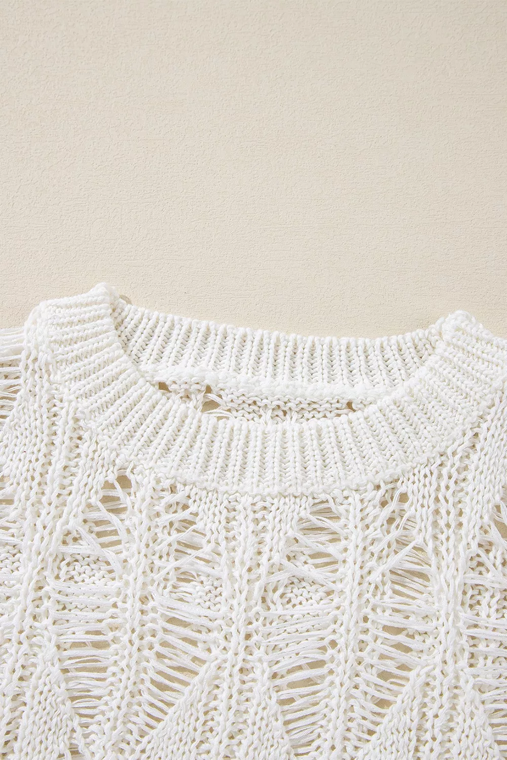 Hollow Out Long Sleeve Knit Cover Up, image 3