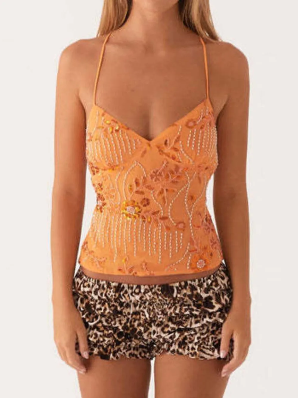 Crisscross Back V-Neck Cami, image 12