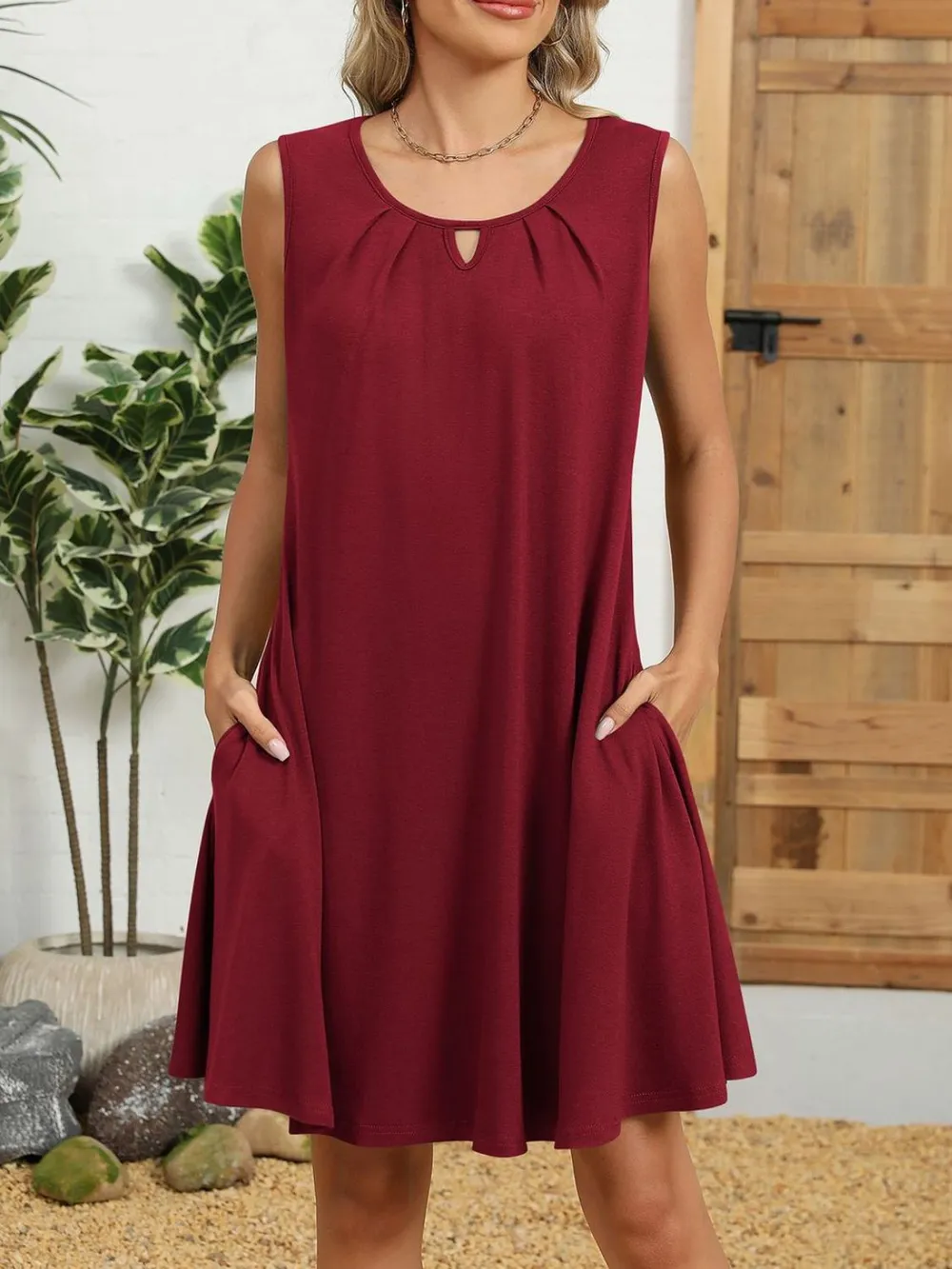 Round Neck Sleeveless Dress, image 14