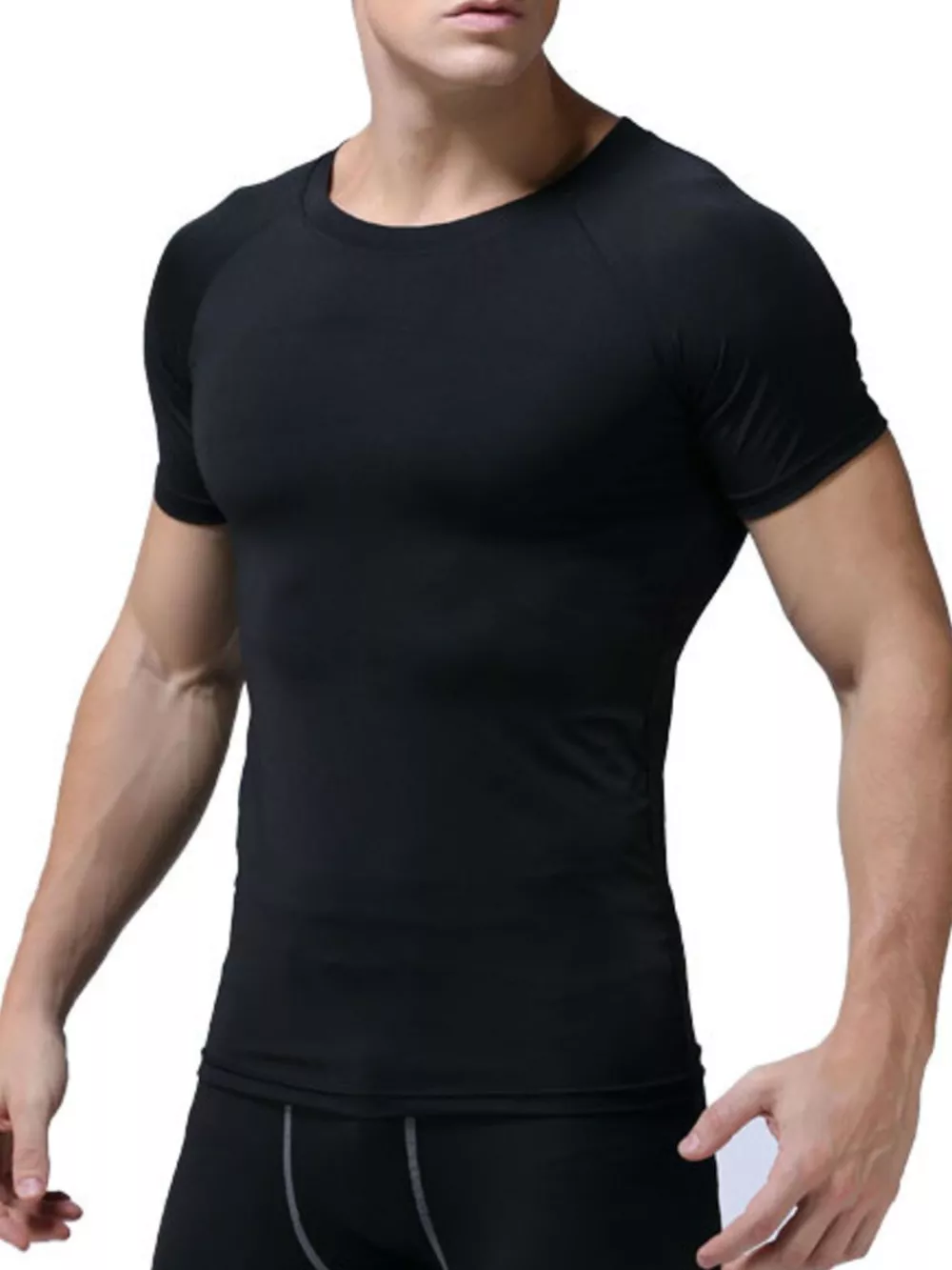 Men's Full Size Round Neck Short Sleeve Active T-Shirt Plus Size, image 3