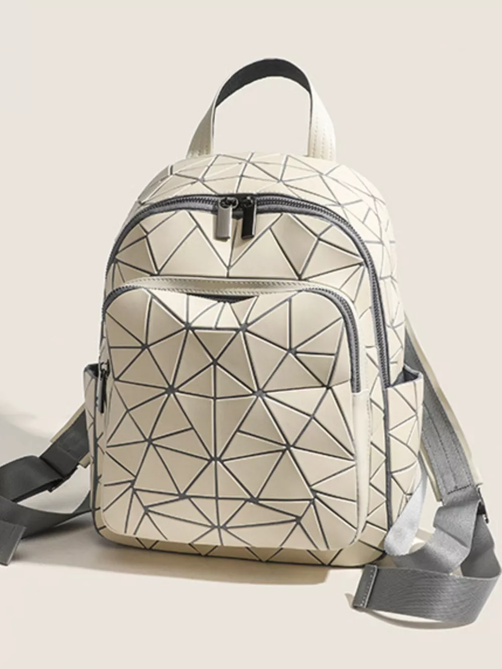 Geometric Lattice Pattern Fashion Backpack Bag, image 7