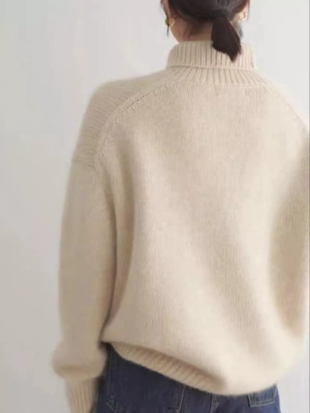 Turtleneck Dropped Shoulder Sweater, image 6